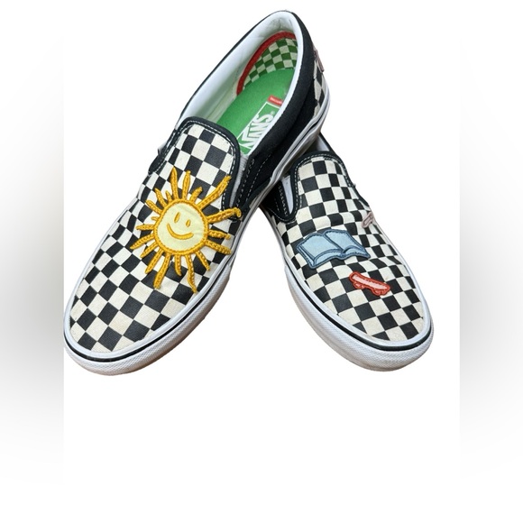 Vans x Skateistan Checker Board Slip On Skate shoes sunshine collab collectors - Picture 2 of 9